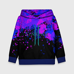 Толстовка-худи детская Линейдж 2 Брызги, цвет: 3D-синий