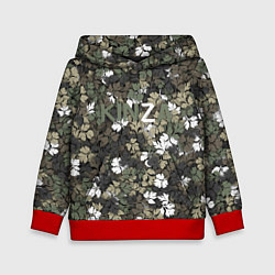 Толстовка-худи детская KINZA камуфляж, цвет: 3D-красный