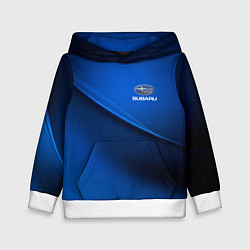 Толстовка-худи детская Subaru sport, цвет: 3D-белый