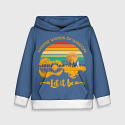 Толстовка-худи детская Let it be The Beatles 3D, цвет: 3D-белый