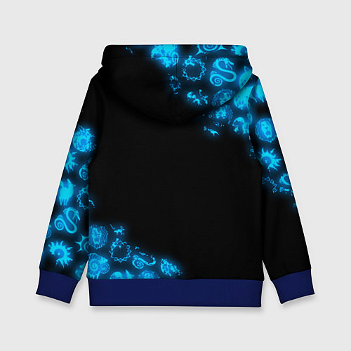 Детская толстовка МЕЛИОДАС НЕОНОВЫЙ 7 СМЕРТНЫХ ГРЕХОВ / 3D-Синий – фото 2