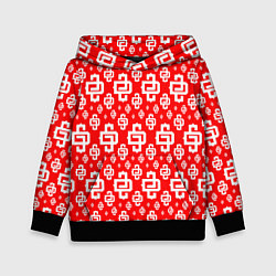 Толстовка-худи детская Red Pattern Dope Camo Dope Street Market Спина, цвет: 3D-черный