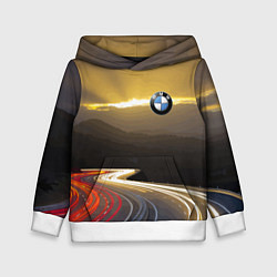Толстовка-худи детская BMW Night route, цвет: 3D-белый