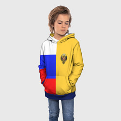 Толстовка-худи детская Имперское знамя ТРИКОЛОР, цвет: 3D-синий — фото 2