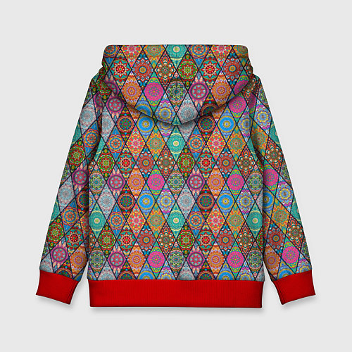 Детская толстовка Мандалы Текстура / 3D-Красный – фото 2