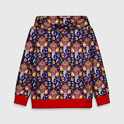 Толстовка-худи детская Слон Ганеша Ganesha, цвет: 3D-красный