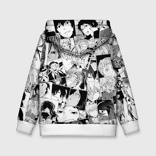 Детская толстовка Bungo Stray Dogs pattern / 3D-Белый – фото 2