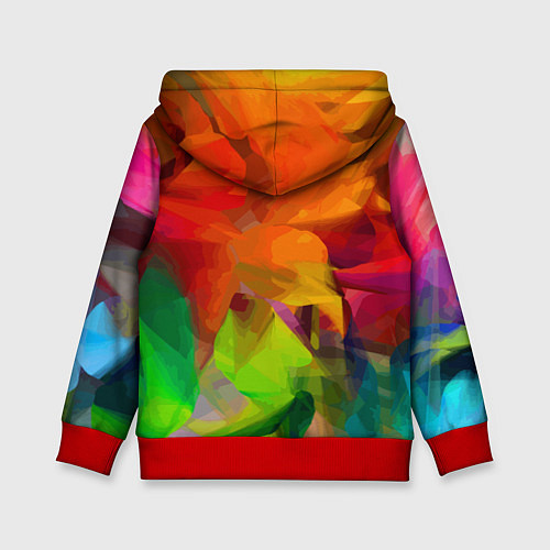 Детская толстовка Color pattern Fashion 2024 / 3D-Красный – фото 2