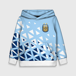 Толстовка-худи детская Сборная Аргентины футбол, цвет: 3D-белый