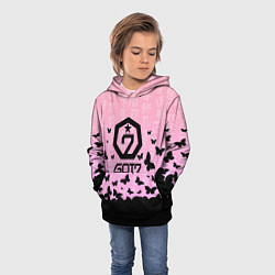Толстовка-худи детская GOT7 БАБОЧКИ, цвет: 3D-черный — фото 2