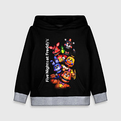 Толстовка-худи детская Five Nights at Freddys - FNAF - персонажи игры, цвет: 3D-меланж