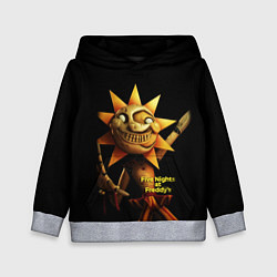 Толстовка-худи детская Five Nights at Freddys: Security Breach - Солнце D, цвет: 3D-меланж