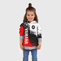 Толстовка-худи детская YAMAHA - ЯМАХА, цвет: 3D-меланж — фото 2