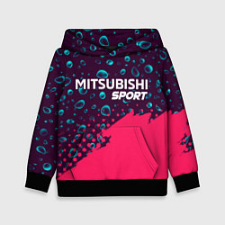 Толстовка-худи детская MITSUBISHI Sport Краски, цвет: 3D-черный