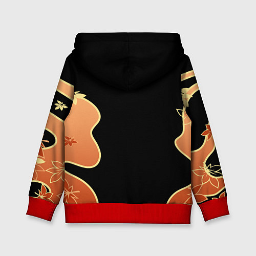 Детская толстовка ПАТТЕРН КАДЗУХА - KAZUHA / 3D-Красный – фото 2