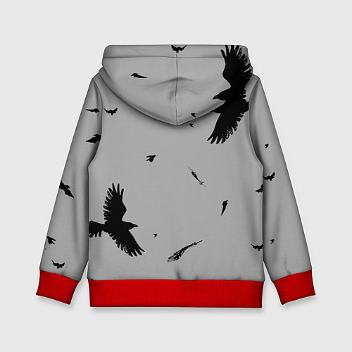 Детская толстовка Raven 2 / 3D-Красный – фото 2