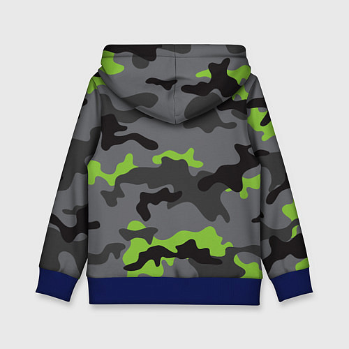 Детская толстовка Roblox Камуфляж Серо-Чёрный / 3D-Синий – фото 2