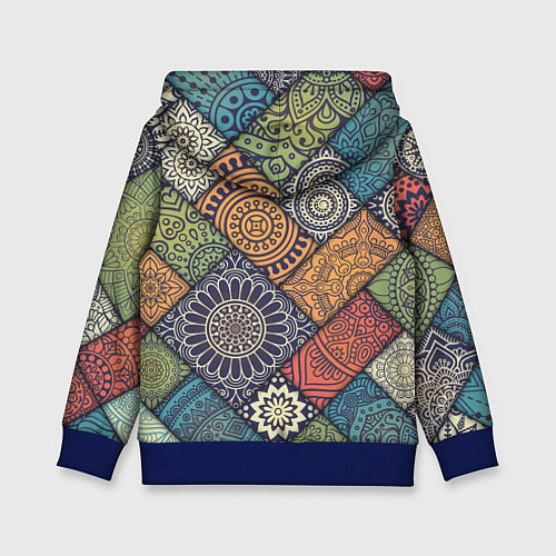 Детская толстовка Mandala-pattern / 3D-Синий – фото 2