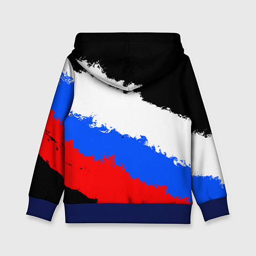 Детская толстовка 9 МАЯ ДЕНЬ ПОБЕДЫ ФЛАГ РОССИИ КРАСКОЙ / 3D-Синий – фото 2