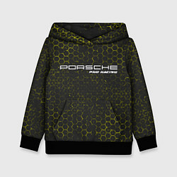Толстовка-худи детская PORSCHE Pro Racing Соты, цвет: 3D-черный