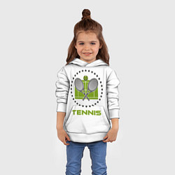 Толстовка-худи детская TENNIS Теннис, цвет: 3D-белый — фото 2