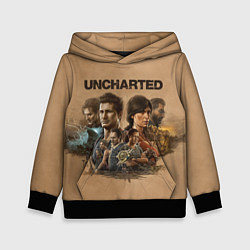 Толстовка-худи детская Uncharted Анчартед, цвет: 3D-черный