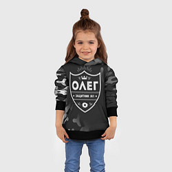 Толстовка-худи детская Олег ЗАЩИТНИК Камуфляж, цвет: 3D-черный — фото 2