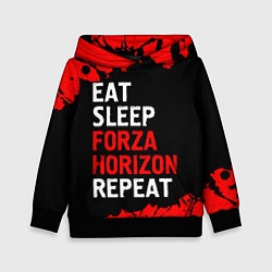 Толстовка-худи детская Eat Sleep Forza Horizon Repeat Краска, цвет: 3D-черный