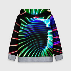 Толстовка-худи детская Portal Fashion pattern Neon, цвет: 3D-меланж