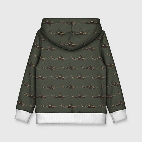 Детская толстовка Вертолеты паттерн / 3D-Белый – фото 2