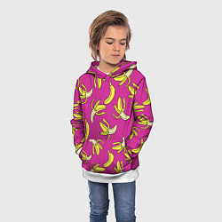 Толстовка-худи детская Banana pattern Summer Color, цвет: 3D-белый — фото 2