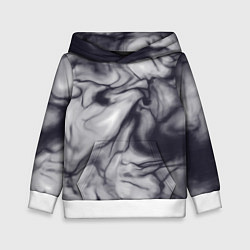 Толстовка-худи детская Бело-черный тай-дай, цвет: 3D-белый