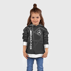 Толстовка-худи детская MERCEDES - BENZ МЕРСЕДЕС, цвет: 3D-белый — фото 2