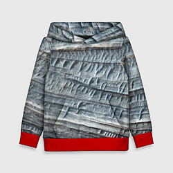 Толстовка-худи детская Текстура скалы Mountain Stone, цвет: 3D-красный