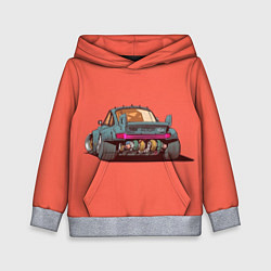 Толстовка-худи детская Cyber car, цвет: 3D-меланж