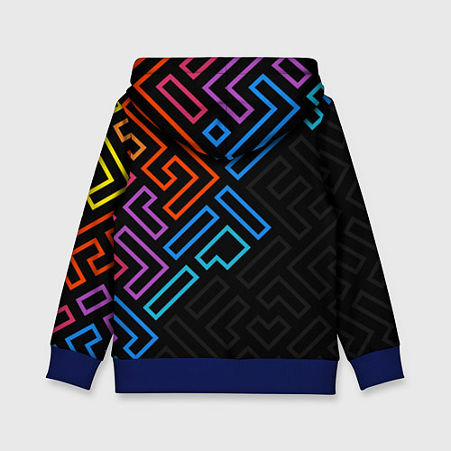 Детская толстовка НЕОНОВЫЕ ФИГУРЫ НЕОН / 3D-Синий – фото 2