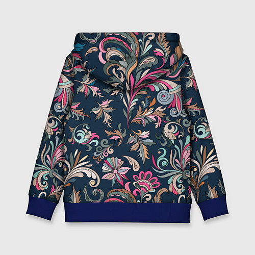 Детская толстовка Холодная хохлома / 3D-Синий – фото 2