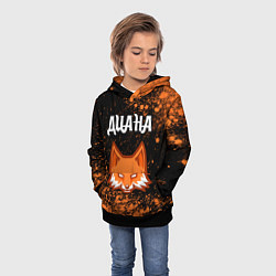 Толстовка-худи детская Диана ЛИСА Краска, цвет: 3D-черный — фото 2