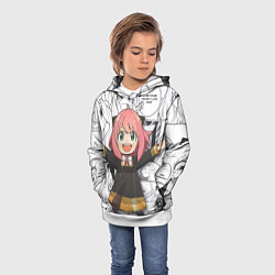Толстовка-худи детская Семья Шпиона Spy x Family, цвет: 3D-белый — фото 2