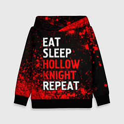 Толстовка-худи детская Eat Sleep Hollow Knight Repeat Арт, цвет: 3D-черный