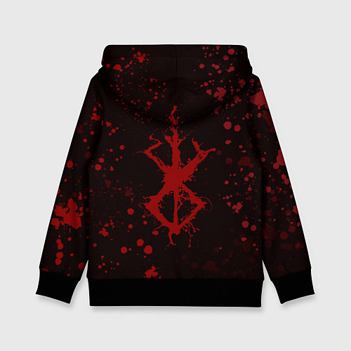 Детская толстовка МЕЧ В КРОВИ БЕРСЕРК спина / 3D-Черный – фото 2