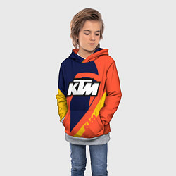Толстовка-худи детская KTM VINTAGE SPORTWEAR, цвет: 3D-меланж — фото 2