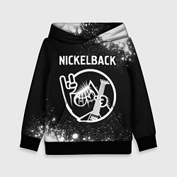 Толстовка-худи детская Nickelback КОТ Брызги, цвет: 3D-черный