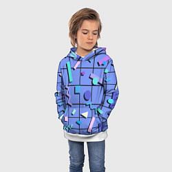 Толстовка-худи детская ГЕОМЕТРИЧЕСКИЕ АБСТРАКТНЫЕ ФИГУРЫ, цвет: 3D-белый — фото 2