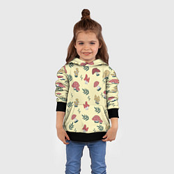 Толстовка-худи детская Mushroom, грибы- грибочки, цвет: 3D-черный — фото 2