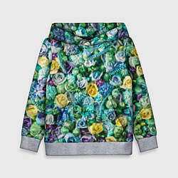 Детская толстовка Акриловые Цветы - Паттерн