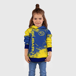 Толстовка-худи детская SUBARU - СУБАРУ БРЫЗКИ КЛАССИЧЕСКИЕ, цвет: 3D-синий — фото 2