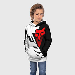 Толстовка-худи детская MOTO FOX - Мотокросс, цвет: 3D-белый — фото 2