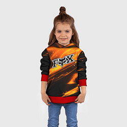 Толстовка-худи детская FOX RACING - ФОКС СИЯНИЕ, цвет: 3D-красный — фото 2