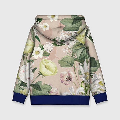 Детская толстовка Цветы Свадебный Букет / 3D-Синий – фото 2